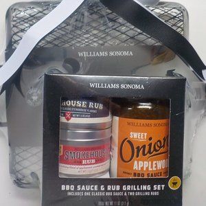 WILLIAMS SONOMA BBQ SAUCE/RUB GRILLING SET I1 CLASSIC BBQ SAUCE & 2 GRILLING RUB